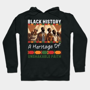 Happy Black History A Heritage of Unshakable Faith Hoodie